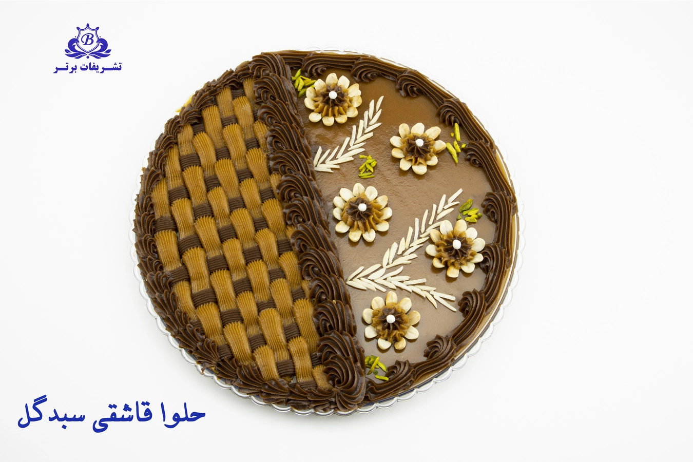 حلوای قاشقی طرح سبد گل
